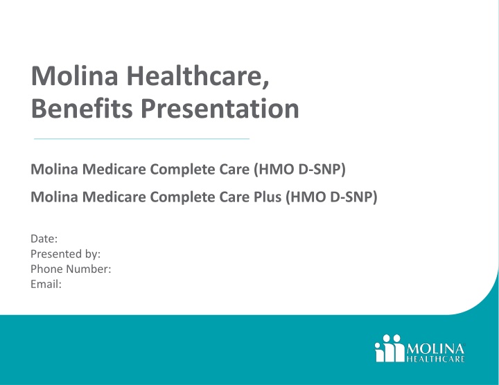 molina healthcare benefits presentation