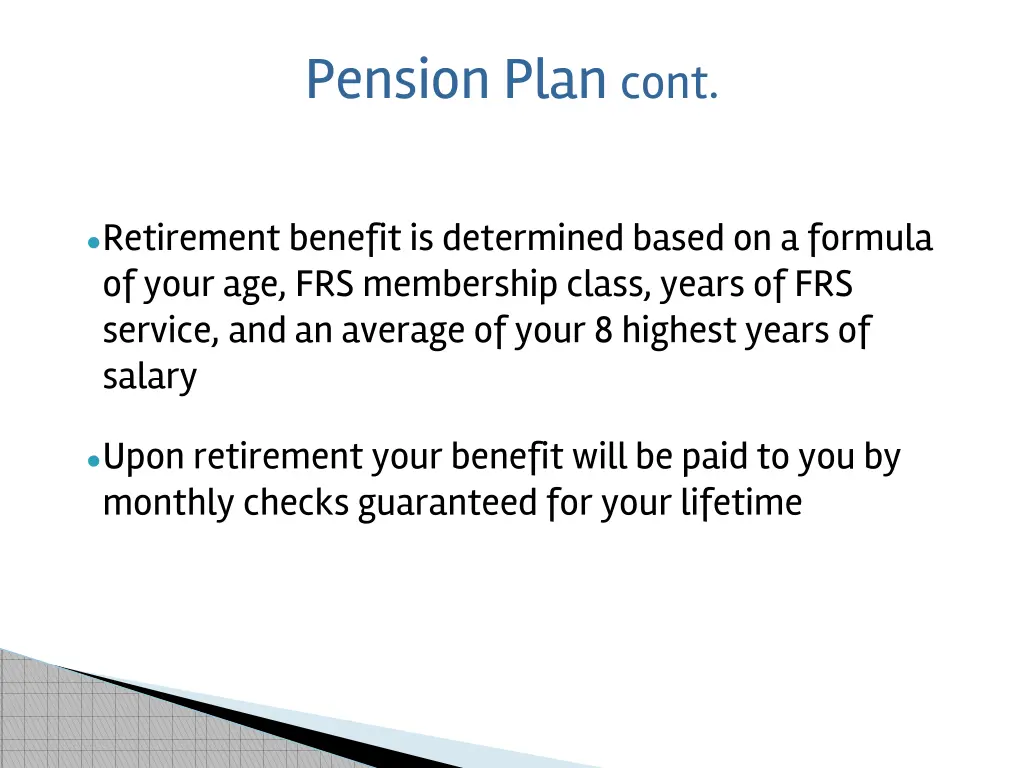 pension plan cont