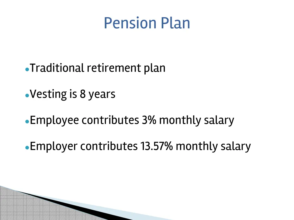 pension plan