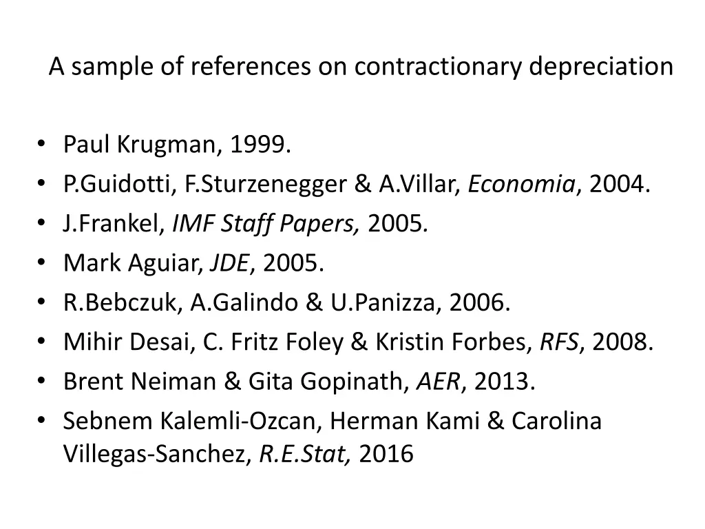 a sample of references on contractionary