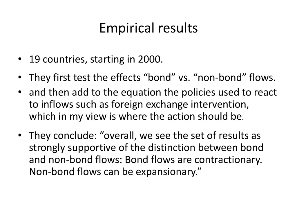 empirical results