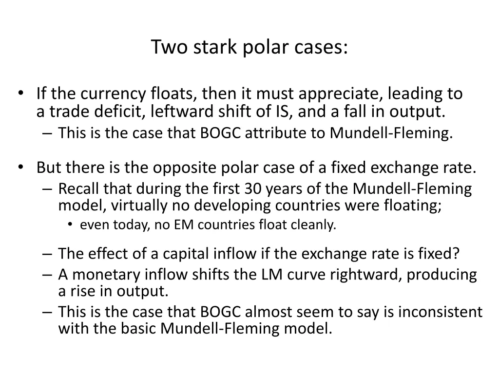 two stark polar cases