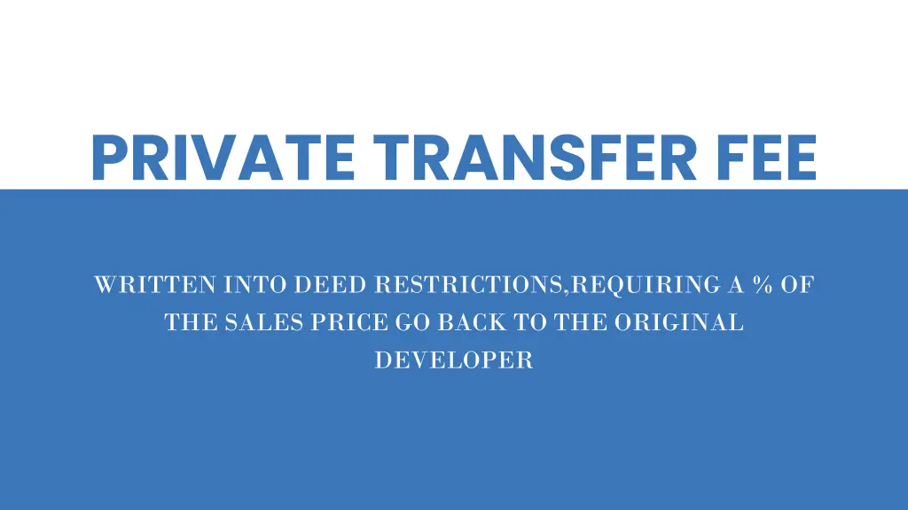 private transfer fee