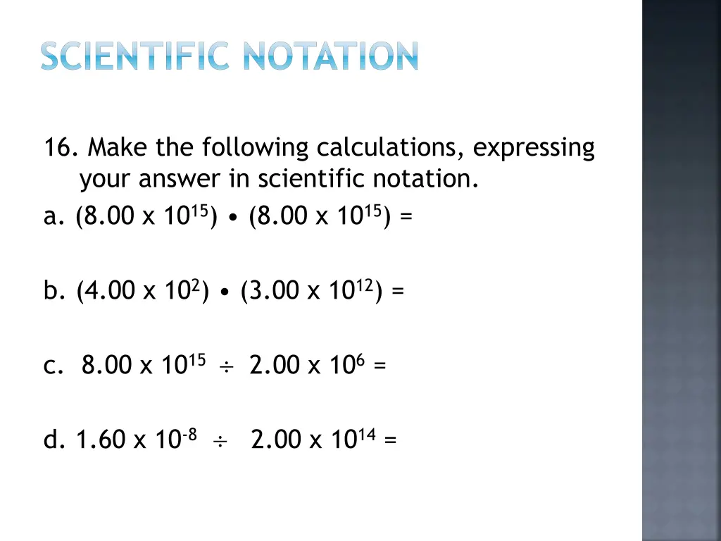 scientific notation