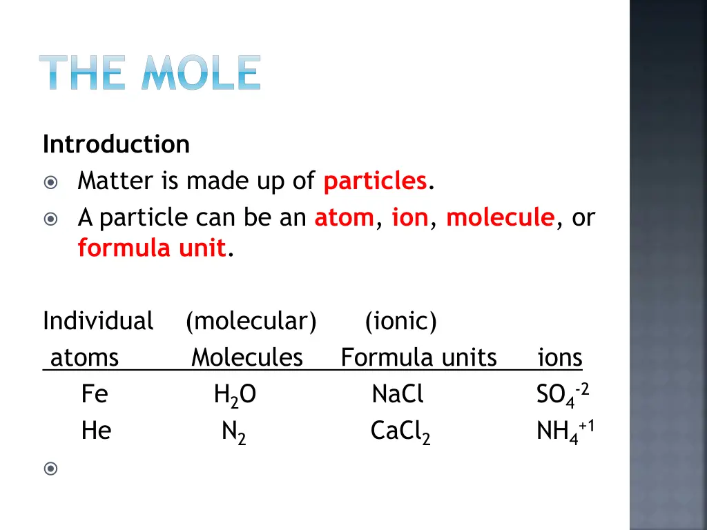 the mole