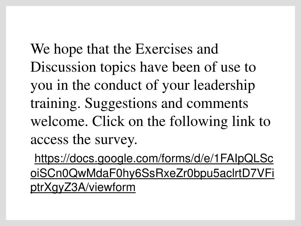 we hope that the exercises and discussion topics