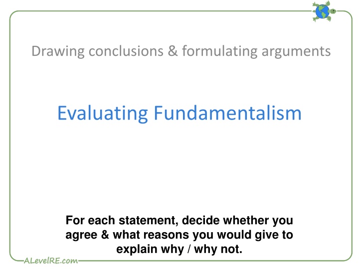drawing conclusions formulating arguments