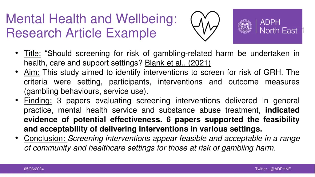 mental health and wellbeing research article