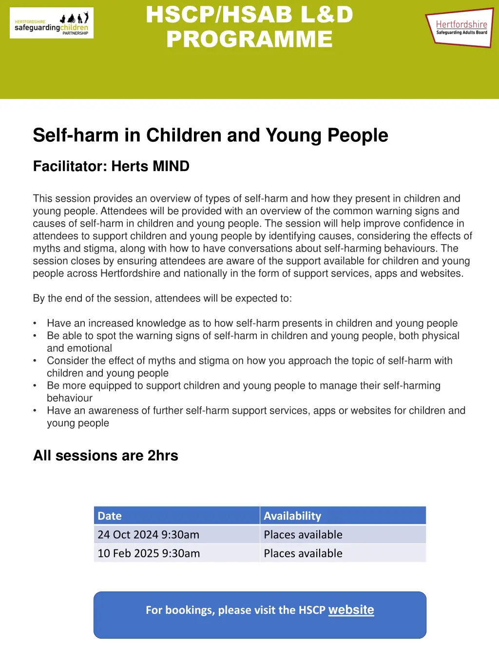 hscp hsab l d programme 14
