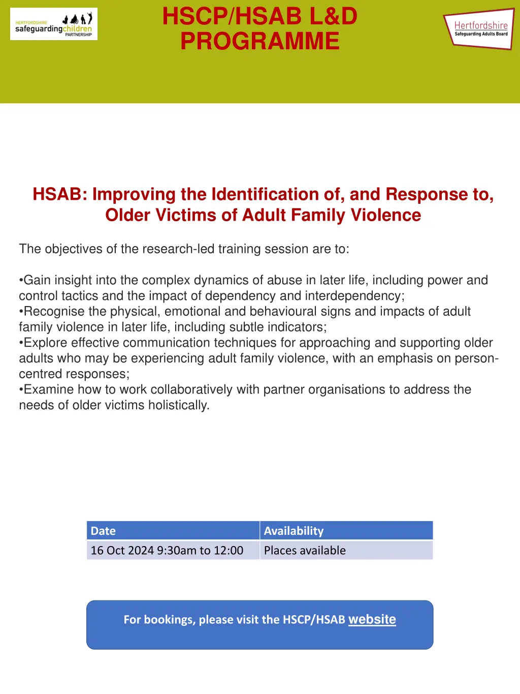 hscp hsab l d programme programme 2