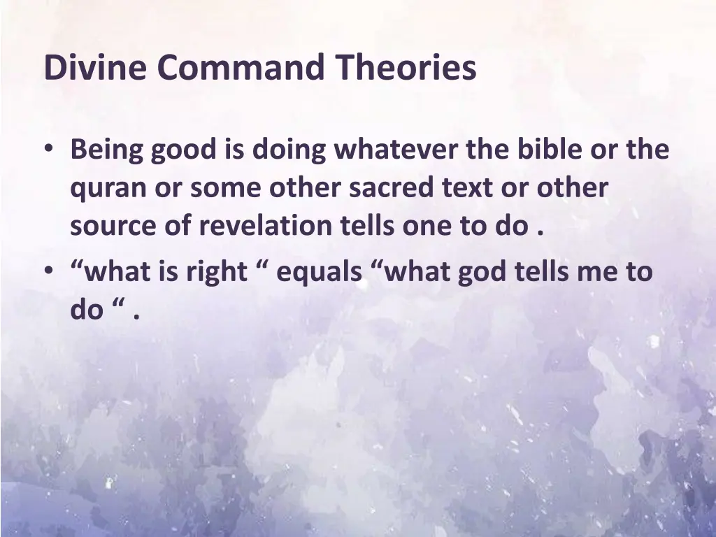 divine command theories