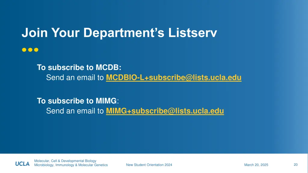 join your department s listserv