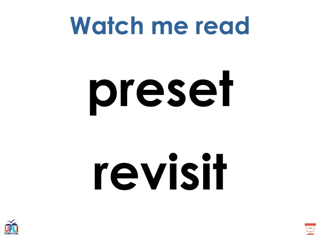 preset revisit
