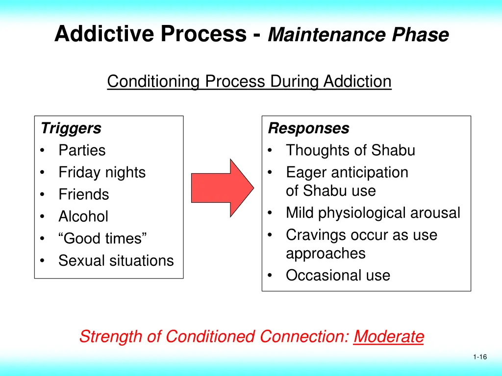 addictive process maintenance phase 1