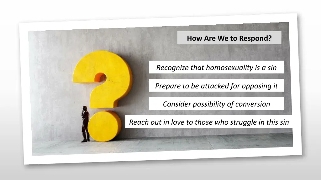 how are we to respond