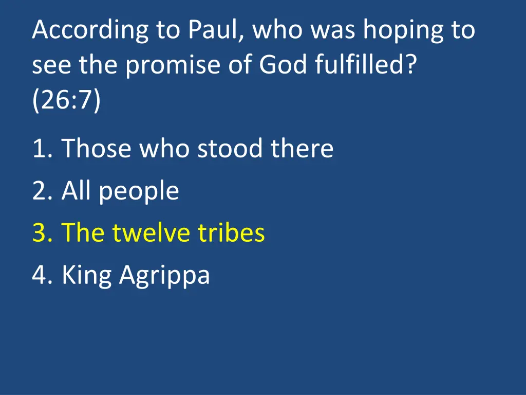 according to paul who was hoping 1