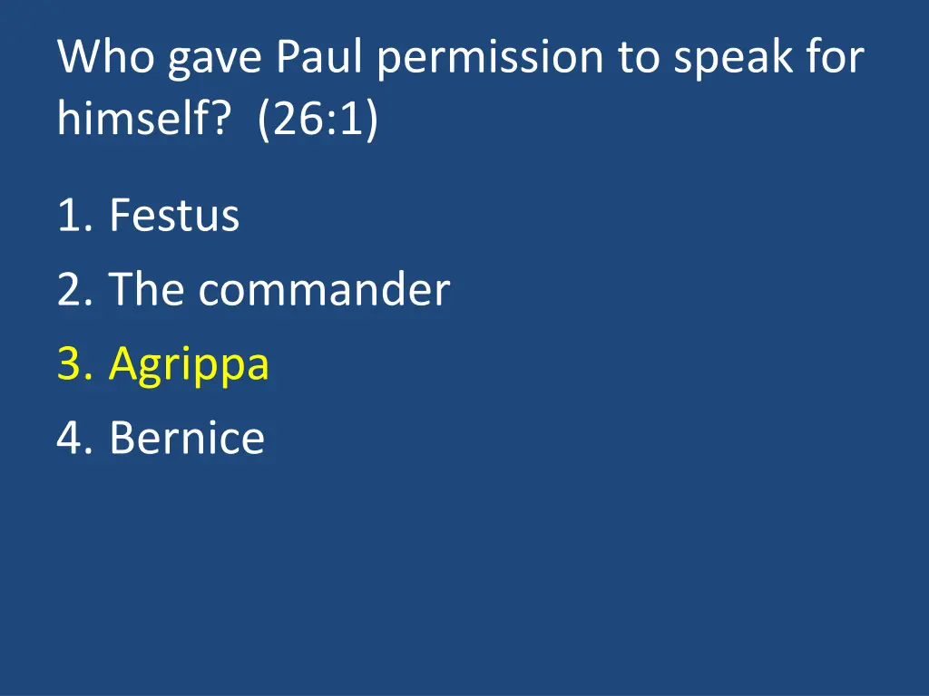 who gave paul permission to speak for himself 26 1 1