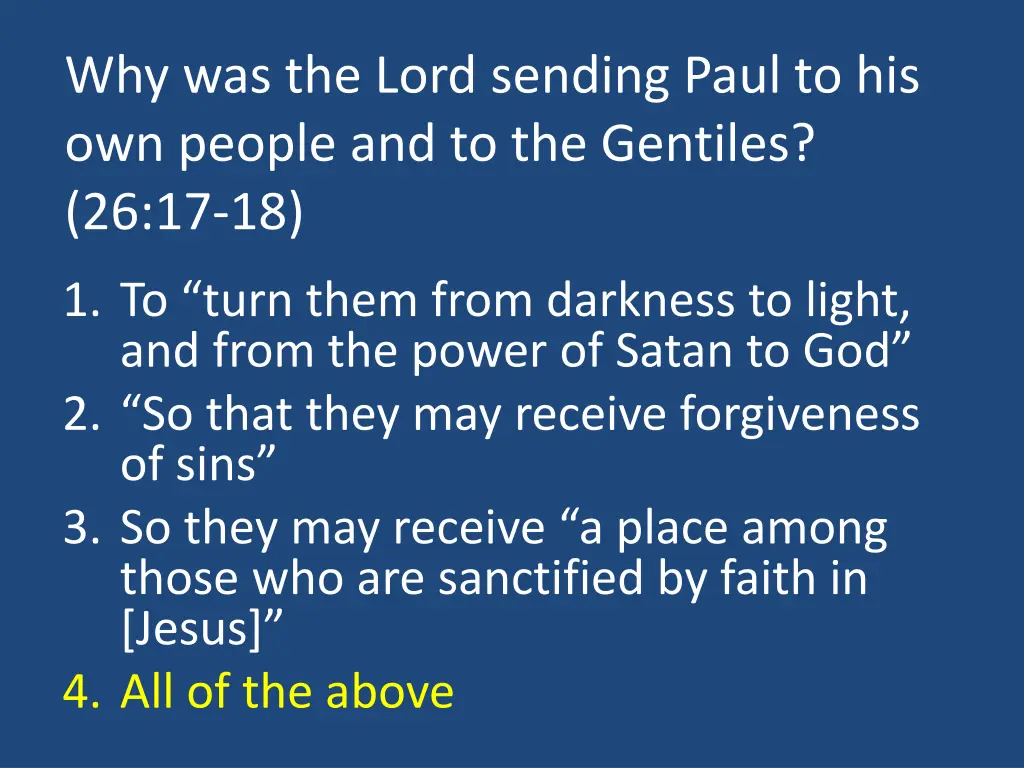 why was the lord sending paul to his own people 1