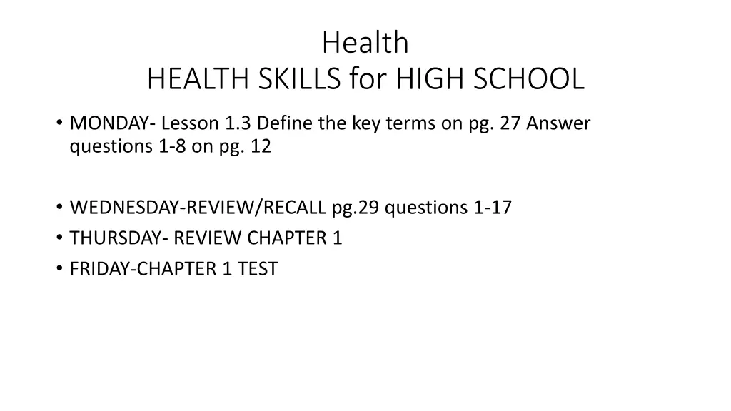 health
