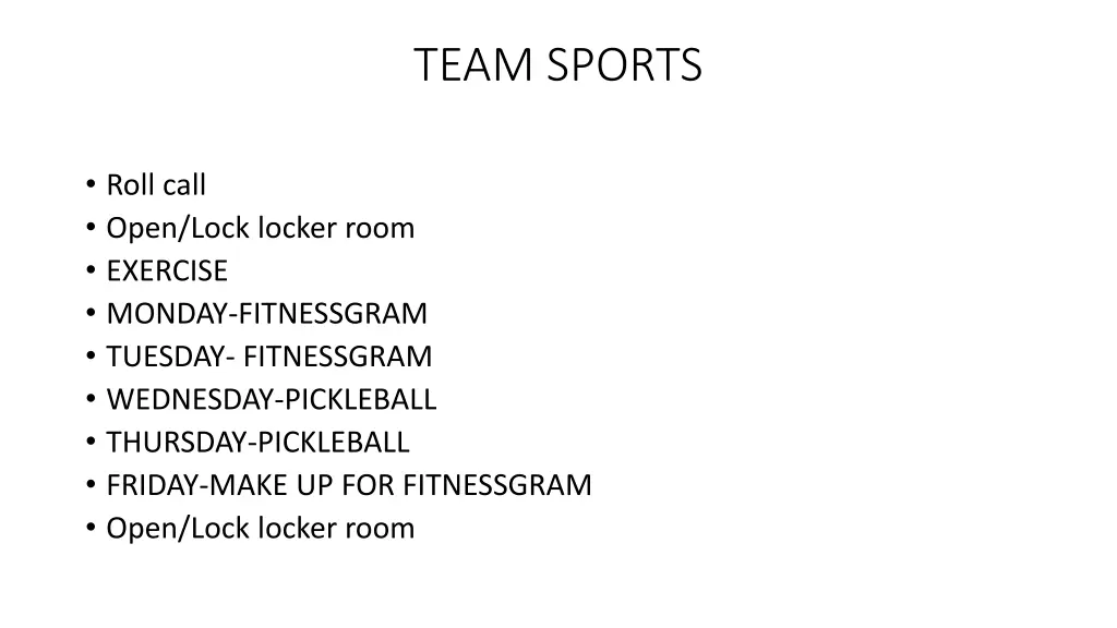 team sports