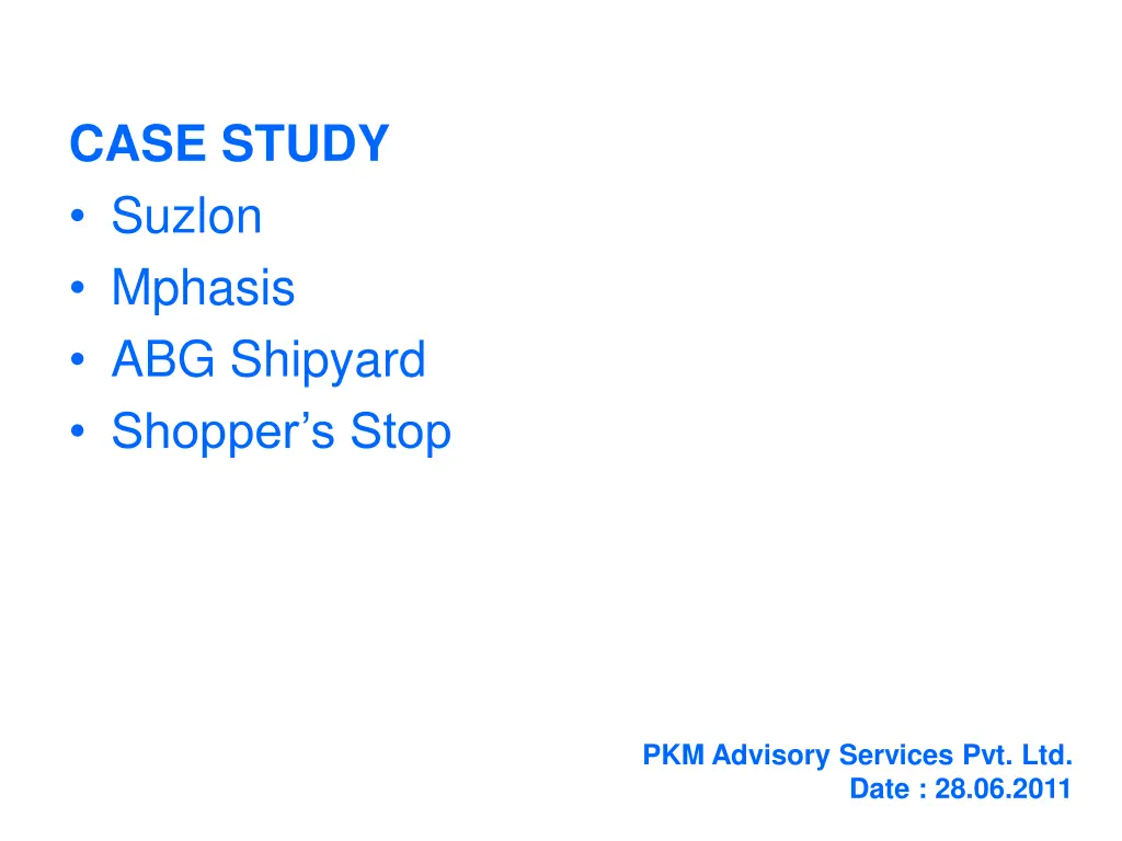 case study suzlon mphasis abg shipyard shopper