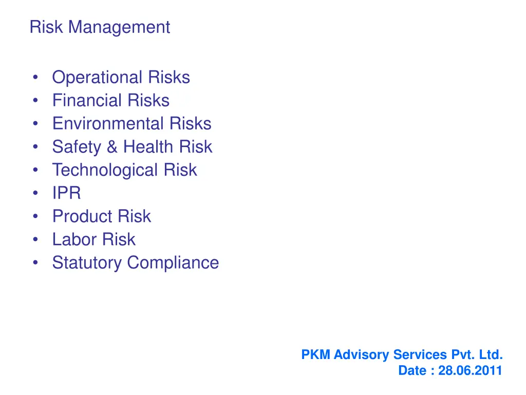 risk management