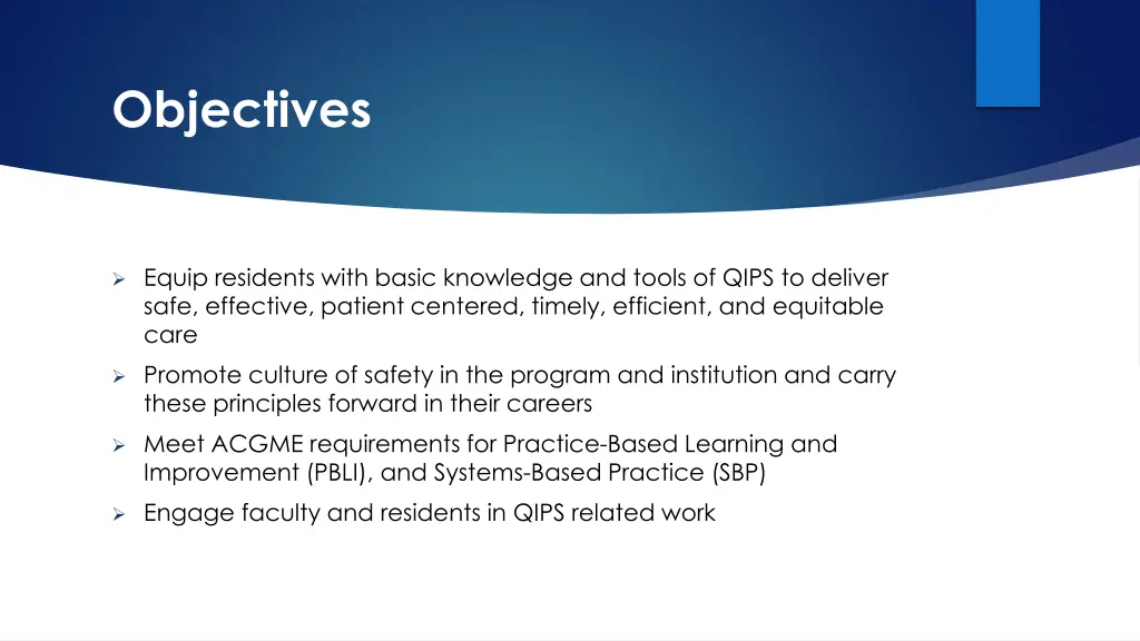 objectives