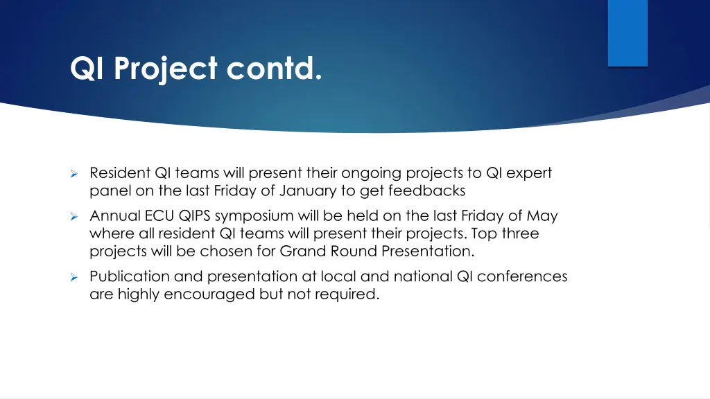 qi project contd