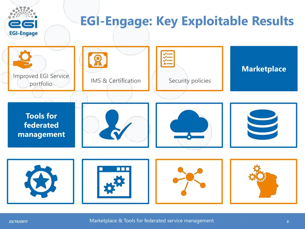 egi engage key exploitable results