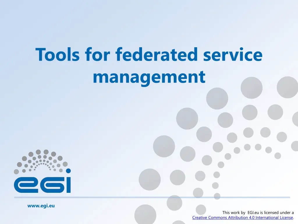 tools for federated service management