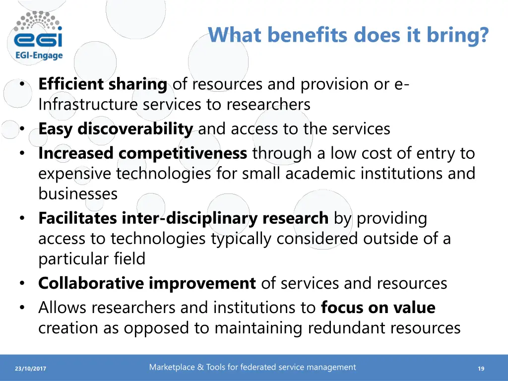 what benefits does it bring