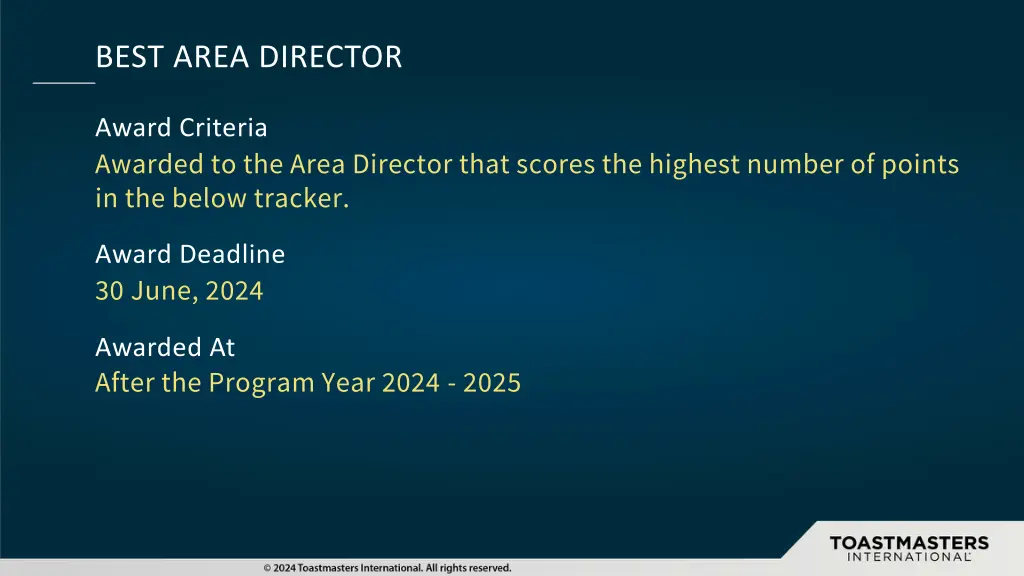 best area director