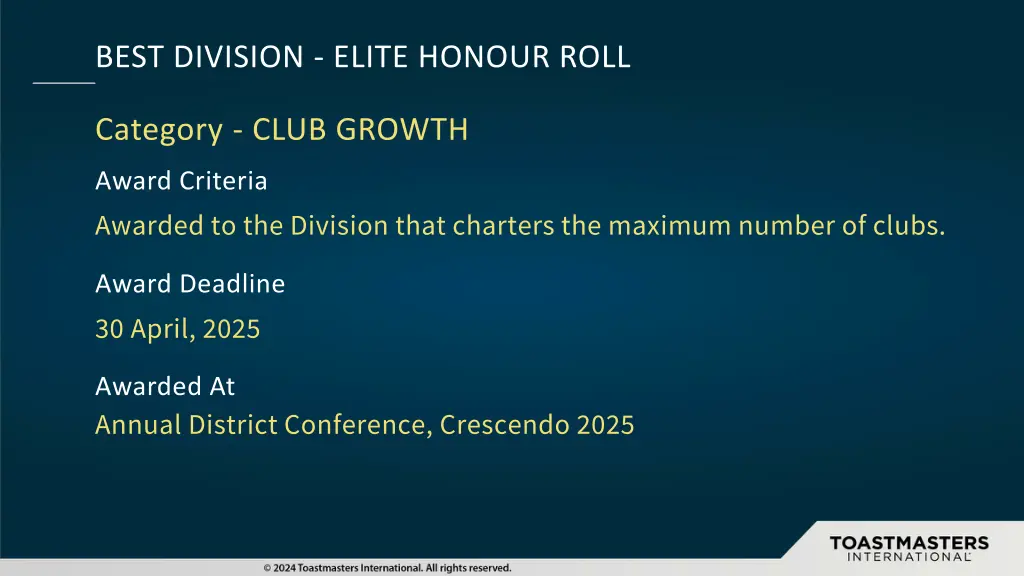 best division elite honour roll 1