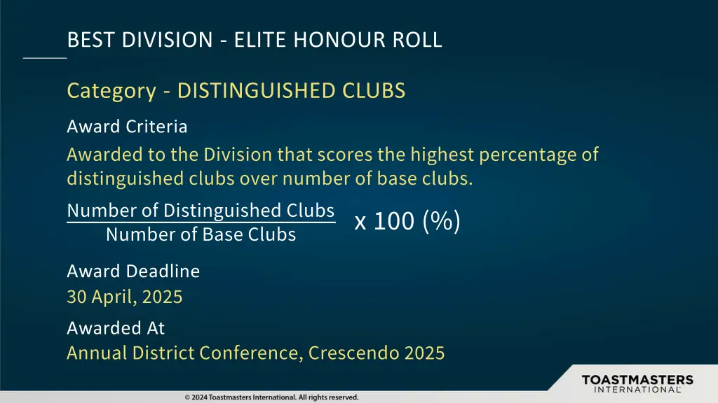 best division elite honour roll 2