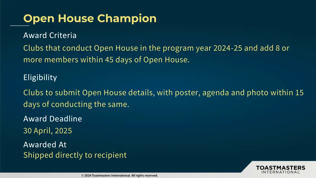 open house champion