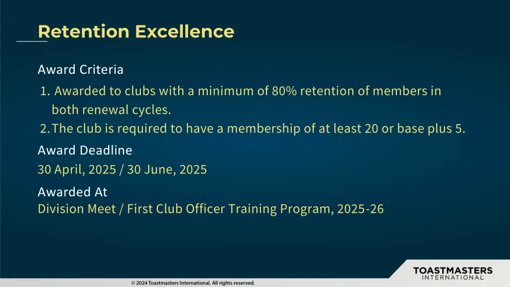 retention excellence