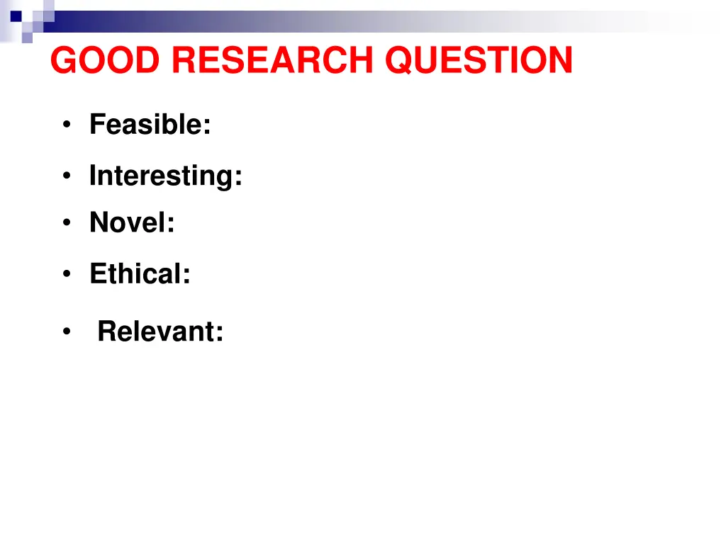 good research question