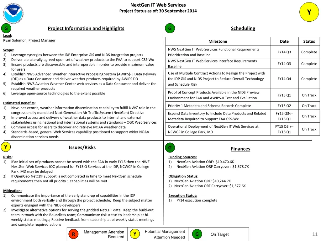 nextgen it web services project status