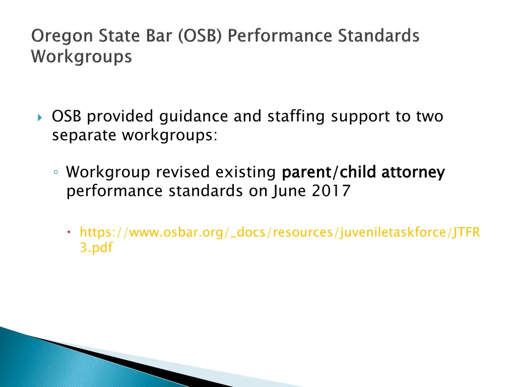 osb provided guidance and staffing support