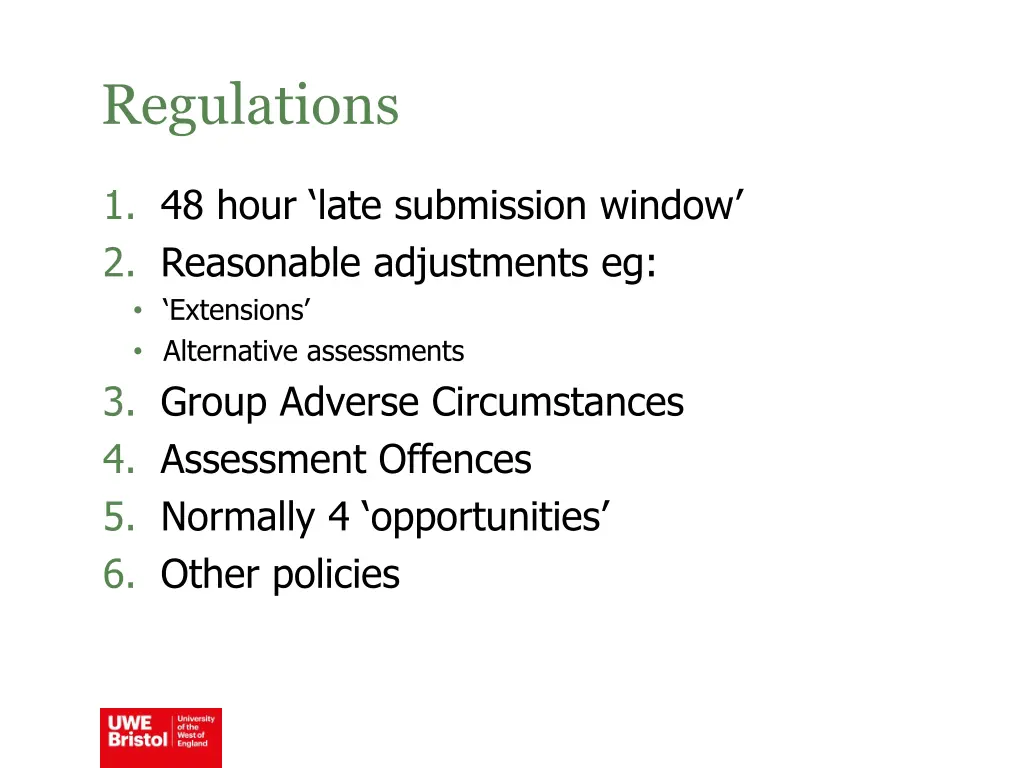 regulations
