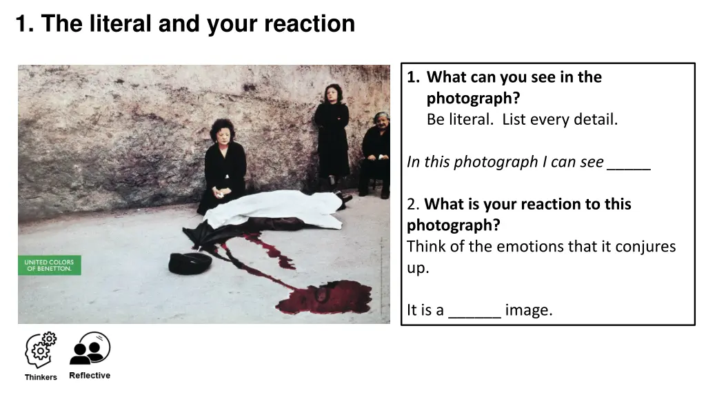 1 the literal and your reaction