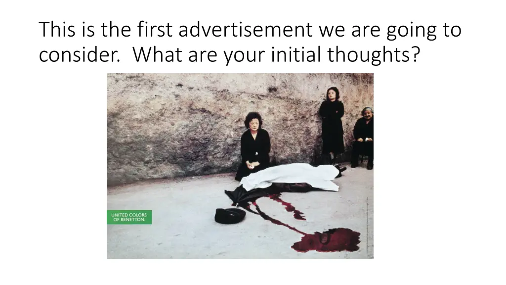 this is the first advertisement we are going
