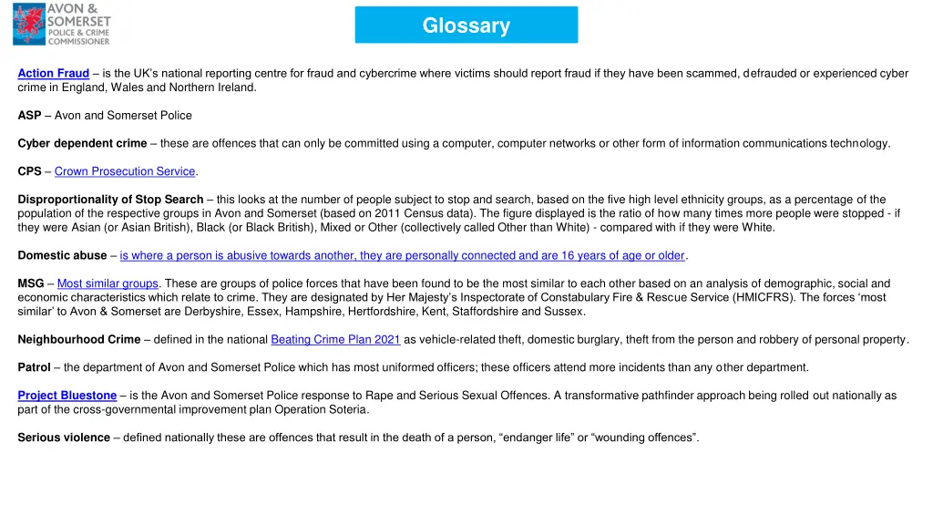 glossary