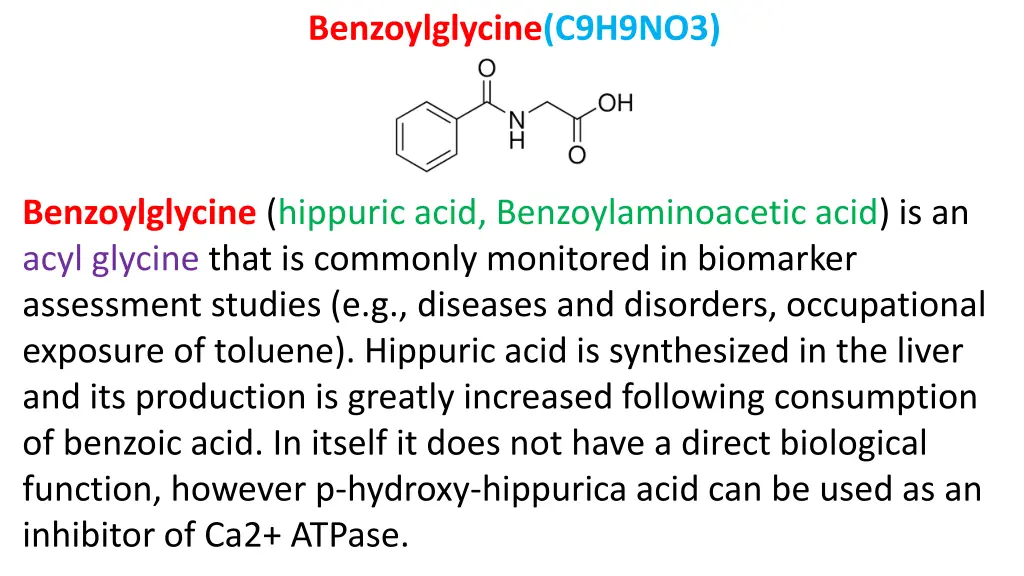 benzoylglycine c9h9no3