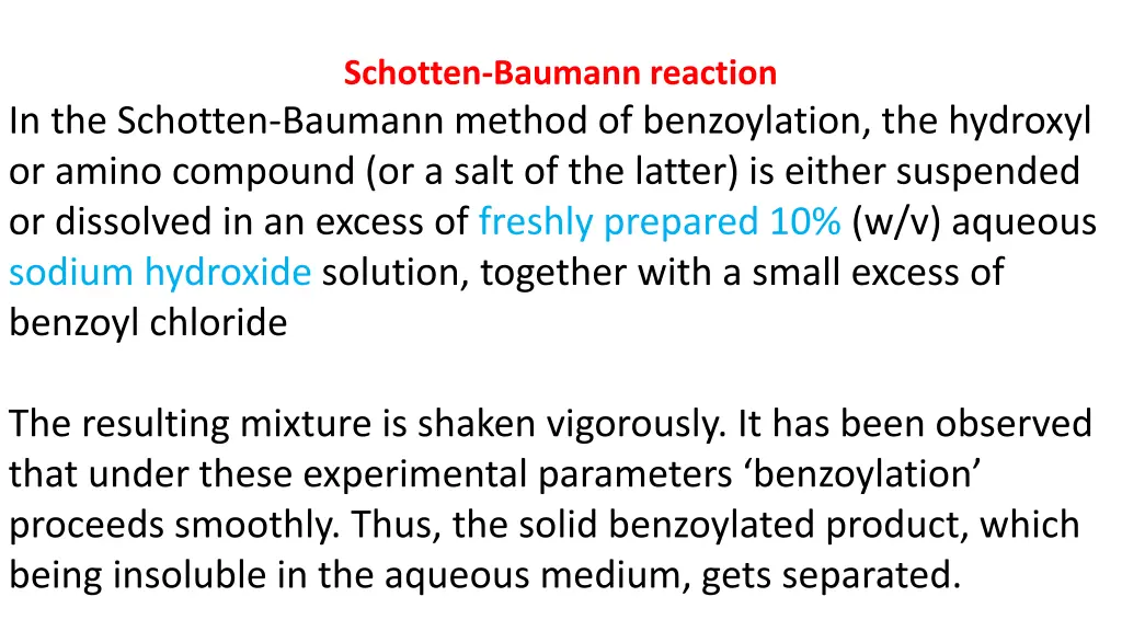 schotten baumann reaction