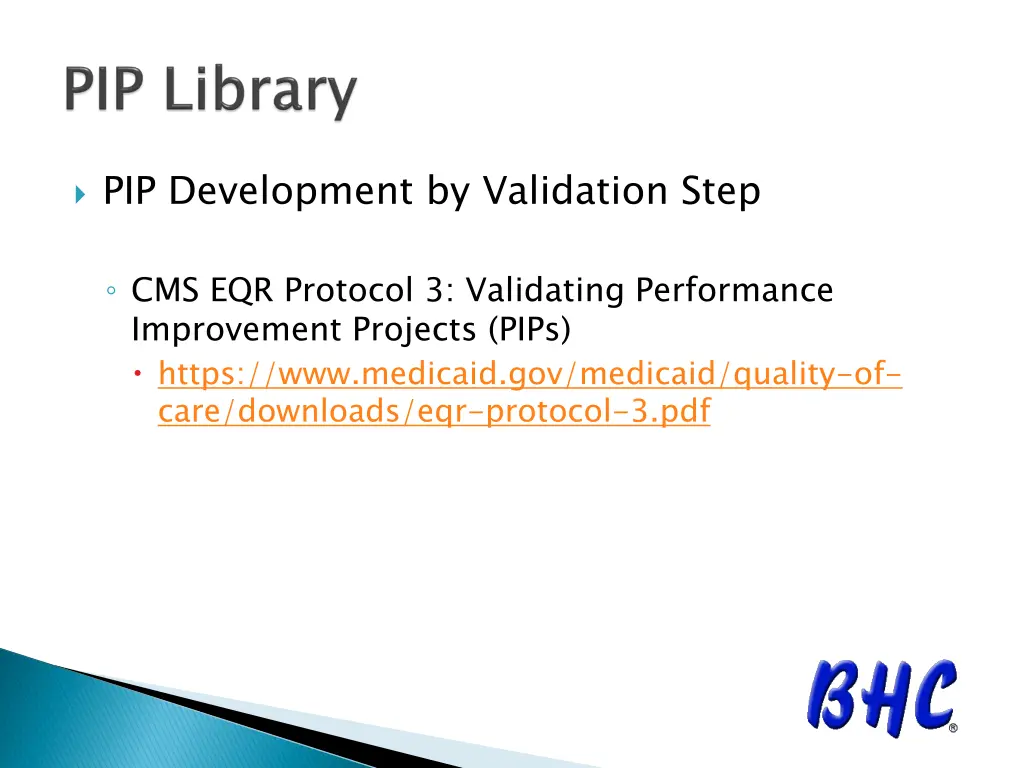 pip development by validation step