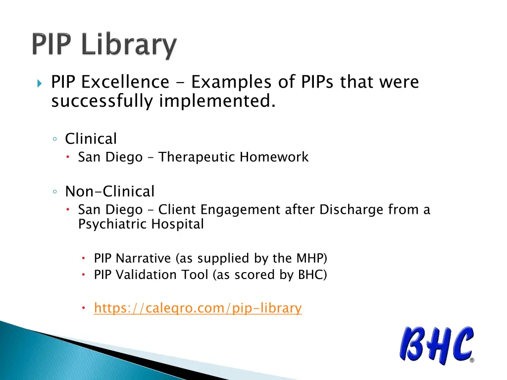 pip excellence examples of pips that were