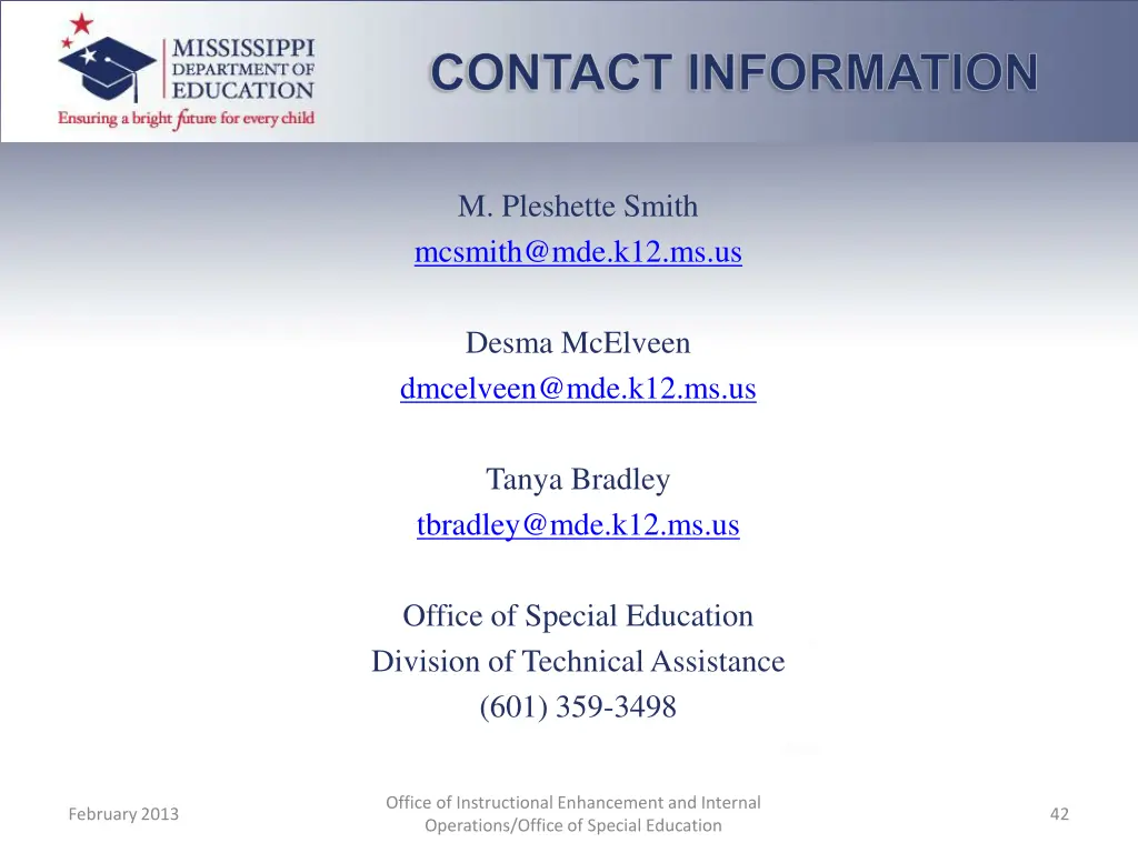 contact information