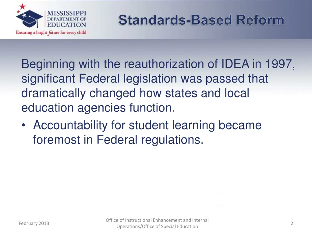 standards based reform