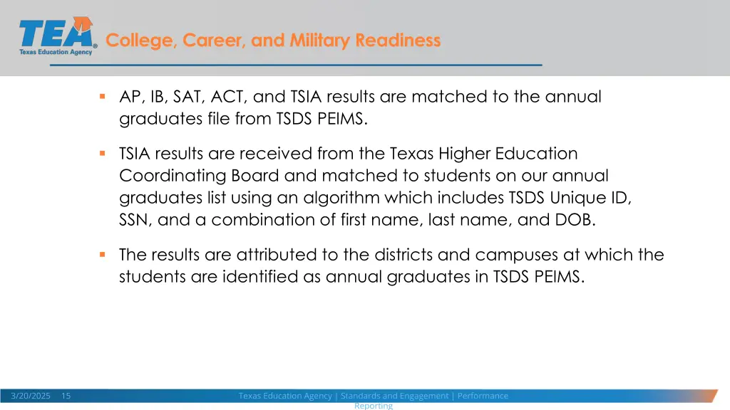 college career and military readiness